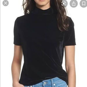 Madewell Velvet Mockneck Tee